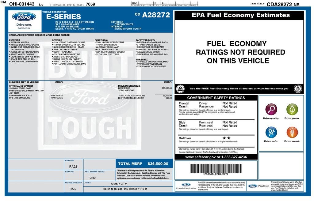 2012 Ford Econoline Wagon XL