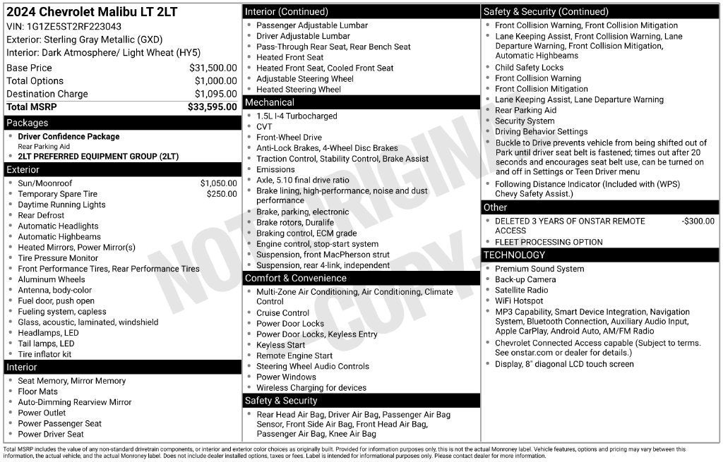 2024 Chevrolet Malibu 2LT