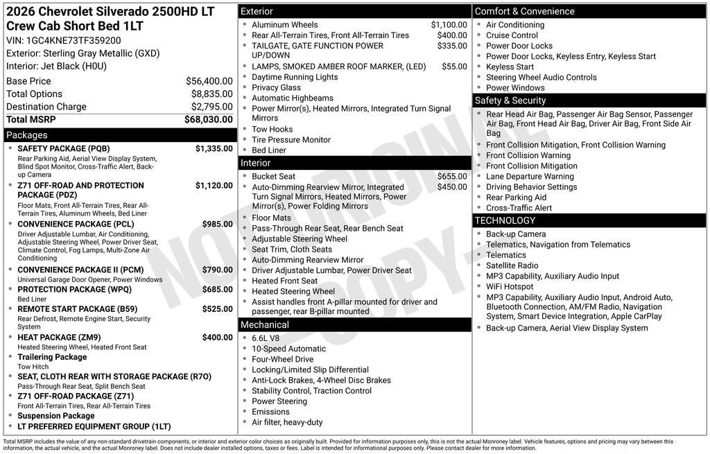 2026 Chevrolet Silverado 2500 HD LT