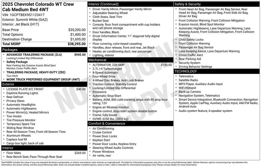 2025 Chevrolet Colorado WT/LT