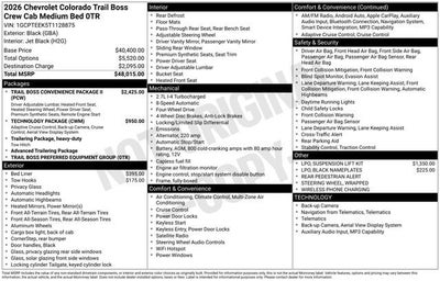 2026 Chevrolet Colorado Trail Boss