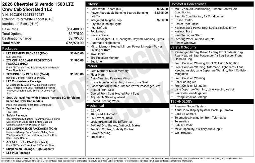 2026 Chevrolet Silverado 1500 LTZ