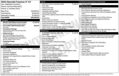 2026 Chevrolet Traverse LT