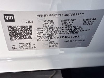 2026 Chevrolet Traverse RS