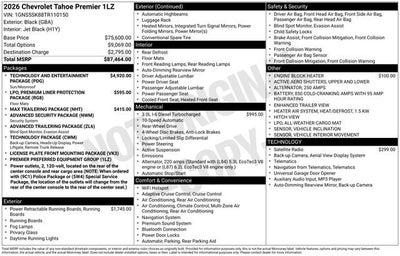 2026 Chevrolet Tahoe Premier