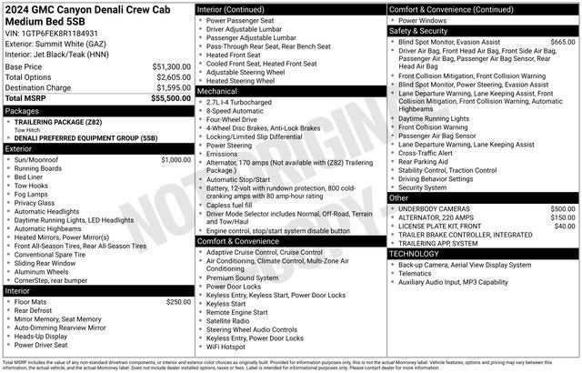 2024 GMC Canyon Denali
