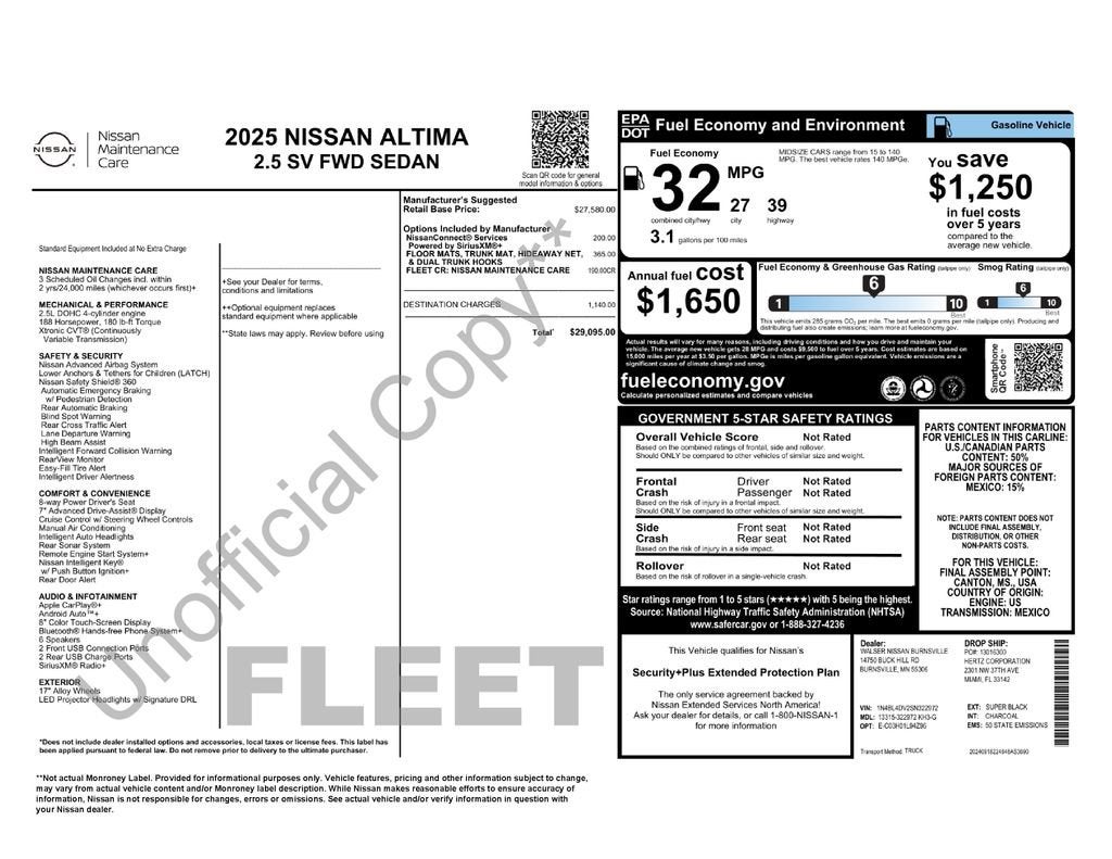 2025 Nissan Altima SV