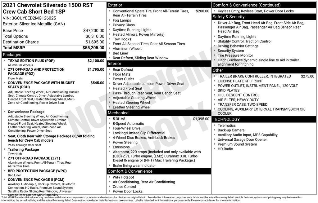2021 Chevrolet Silverado 1500 RST