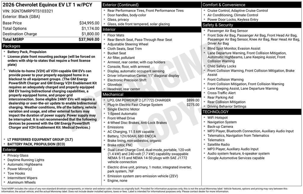 2026 Chevrolet Equinox EV LT