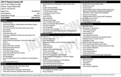 2019 Toyota Camry LE