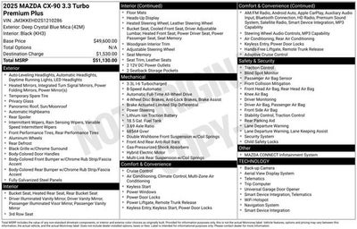 2025 Mazda Mazda CX-90 Premium Plus Package