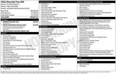 2026 Chevrolet Trax 2RS