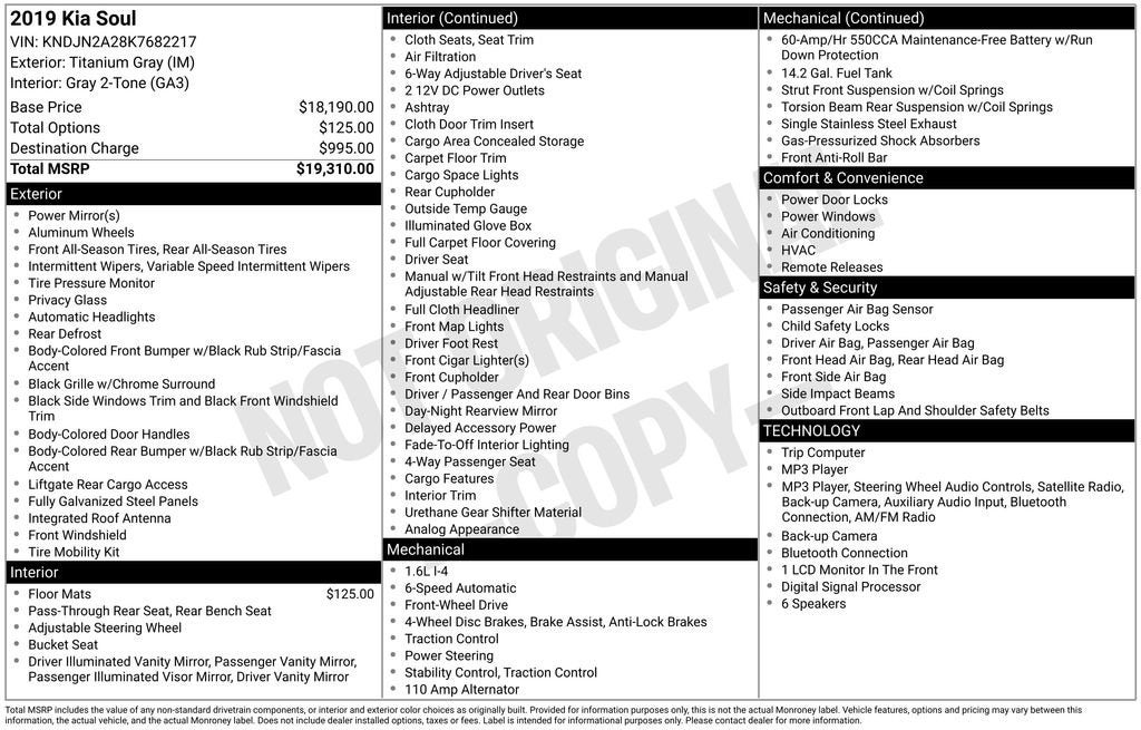 2019 Kia Soul Base
