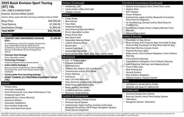 2025 Buick Envision Sport Touring