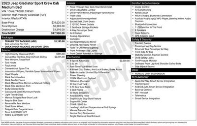 2023 Jeep Gladiator Sport