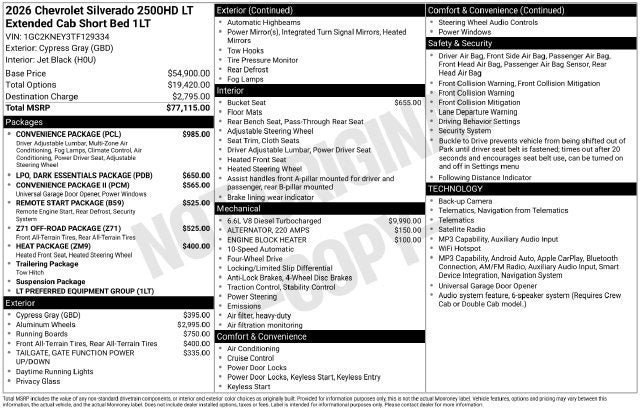 2026 Chevrolet Silverado 2500 HD LT