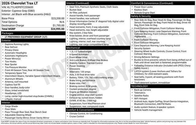 2026 Chevrolet Trax LT