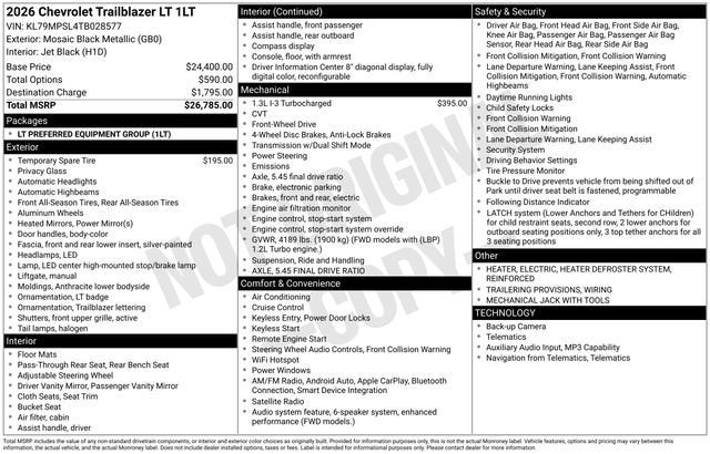 2026 Chevrolet Trailblazer LT
