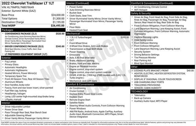 2022 Chevrolet Trailblazer LT