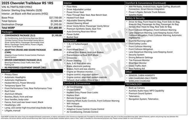 2025 Chevrolet Trailblazer RS