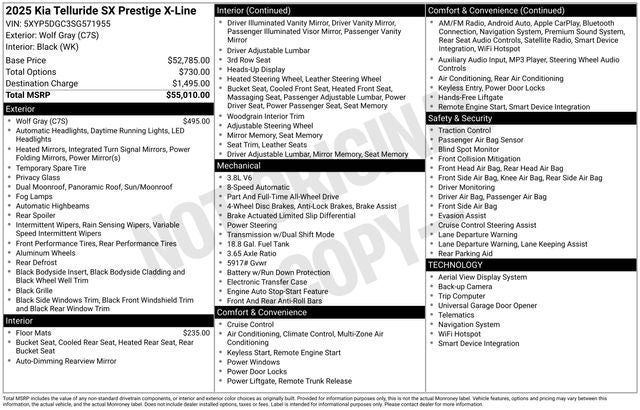 2025 Kia Telluride SX-Prestige X-Line