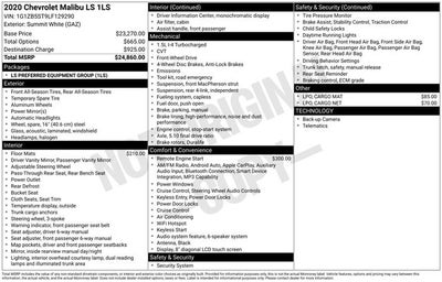 2020 Chevrolet Malibu LS 1LS