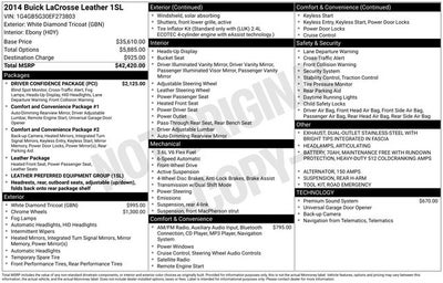 2014 Buick LaCrosse Leather Group