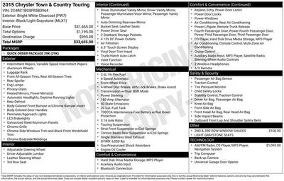 2015 Chrysler Town & Country Touring