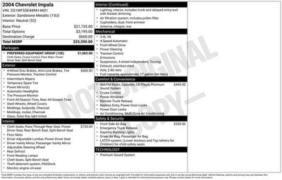 2004 Chevrolet Impala Base