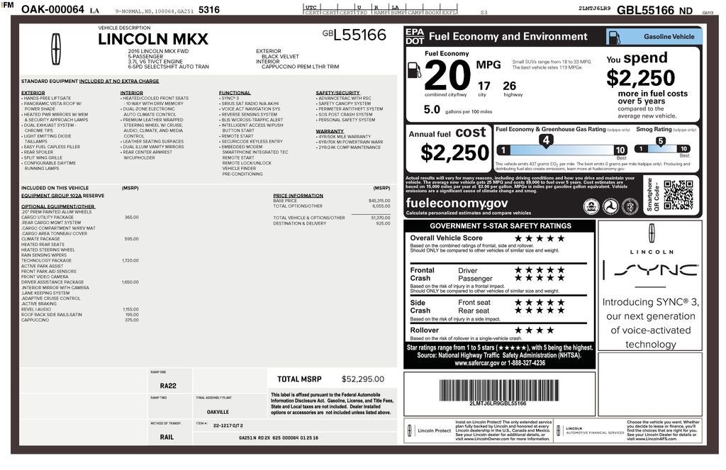 2016 Lincoln MKX Reserve