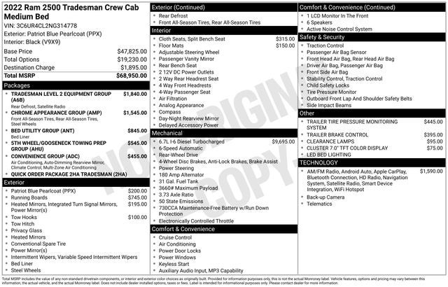 2022 RAM 2500 Tradesman