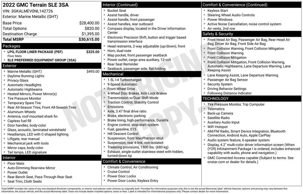 2022 GMC Terrain SLE