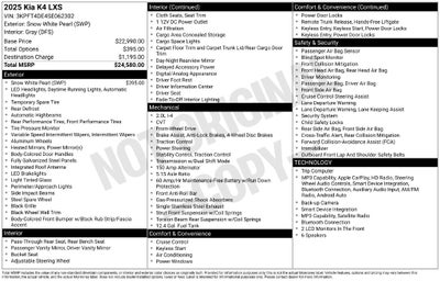 2025 Kia K4 LXS