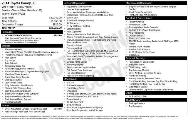 2014 Toyota Camry SE