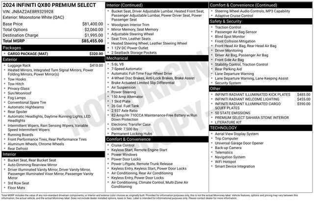2024 INFINITI QX80 PREMIUM SELECT