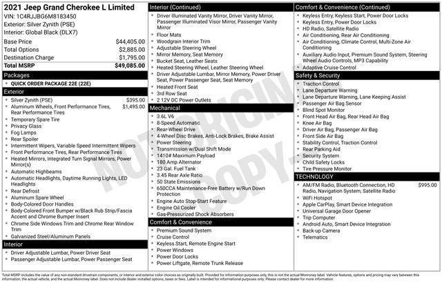 2021 Jeep Grand Cherokee L Limited 4x2