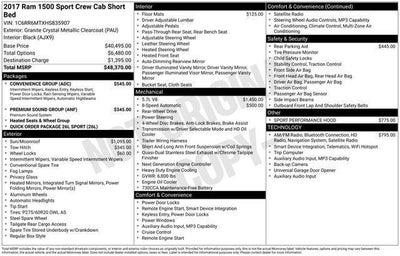 2017 RAM 1500 Sport Crew Cab 4x2 5'7' Box