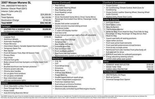 2007 Nissan Murano S