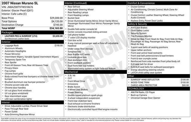 2007 Nissan Murano S