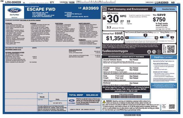 2020 Ford Escape SEL