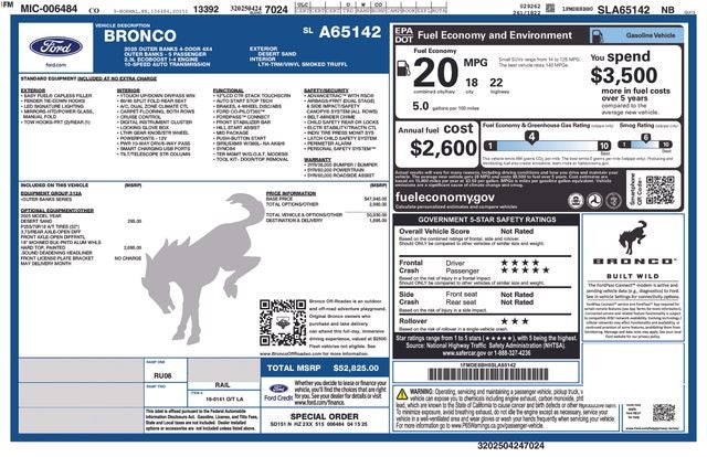 2025 Ford Bronco Outer Banks