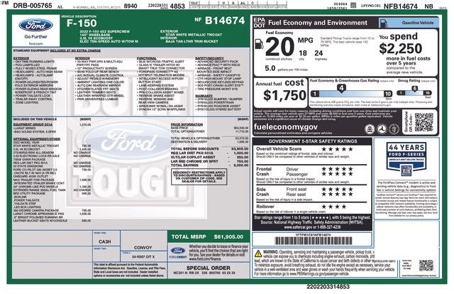 2022 Ford F-150 Lariat