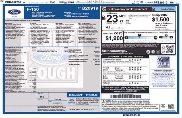 2023 Ford F-150 Platinum