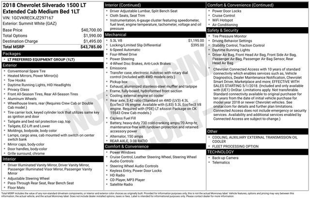 2018 Chevrolet Silverado 1500 LT LT1