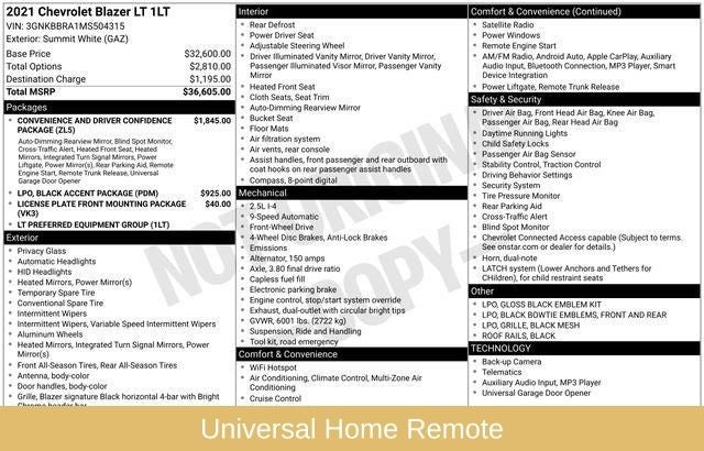 2021 Chevrolet Blazer LT