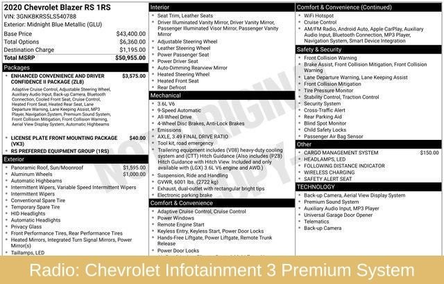 2020 Chevrolet Blazer RS