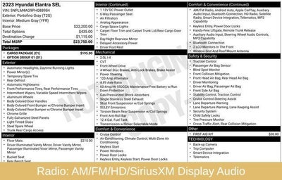 2023 Hyundai Elantra SEL