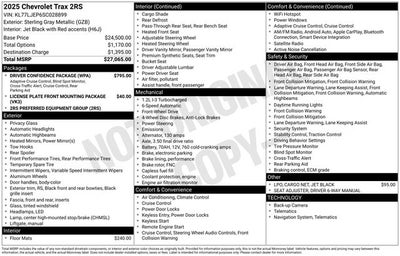 2025 Chevrolet Trax 2RS