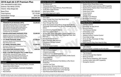 2018 Audi A6 2.0T Premium Plus quattro