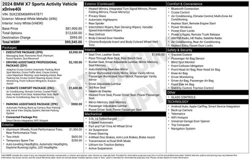 2024 BMW X7 xDrive40i